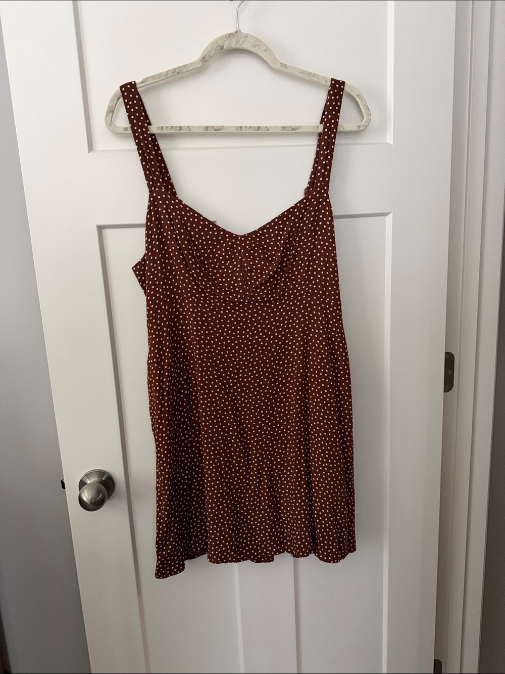 Old Navy Brown Polka Dot Cami Dress